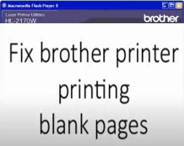 Fix brother printer printing blank pages